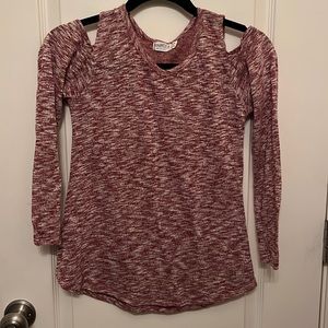 Girls Cutout Long Sleeve Top